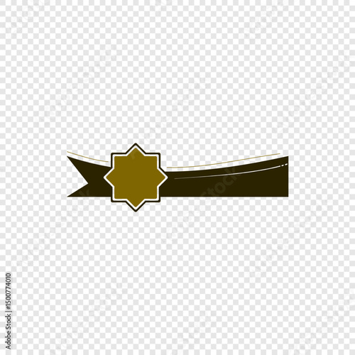 split end banner with decorative star vector