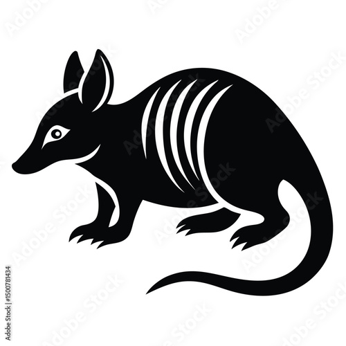 Stylish and minimal vector armadillo for clean silhouette design collections – armadillo silhouette – armadillo vector – armadillo illustration – silhouette of armadillo – armadillo icon