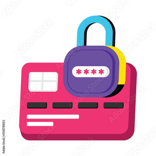 Secure Payment Vector style icon. Eps 10 file