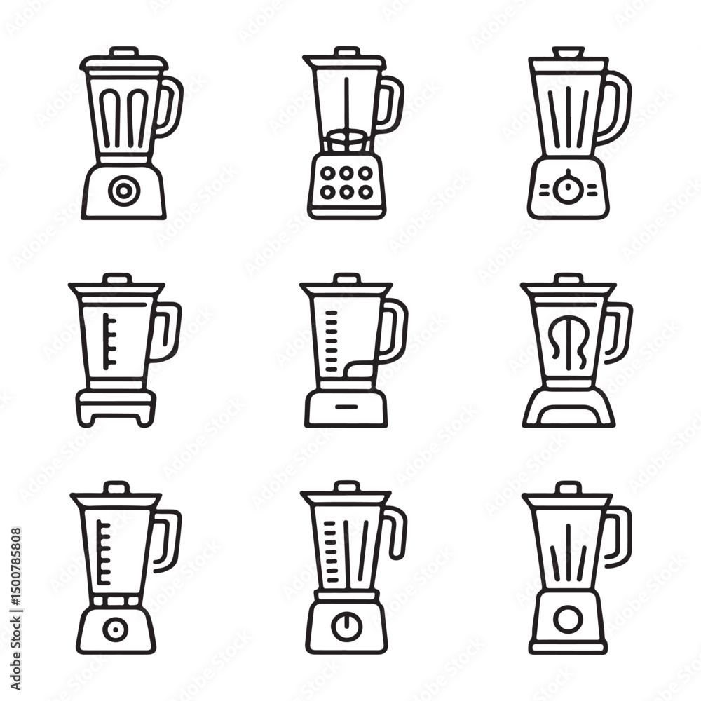 Blender Icons for Kitchen and Cooking Use. Collection of Modern Blender Designs
Blender Icons for Kitchen and Cooking Use. Collection of Modern Blender Designs