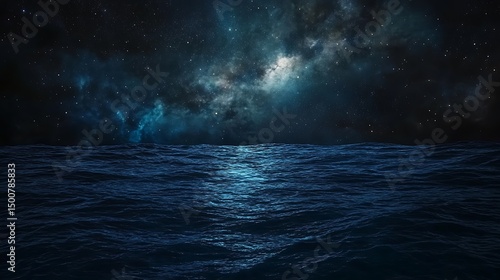 Stars Reflecting Perfectly on a Calm, Dark Body of Water at Night