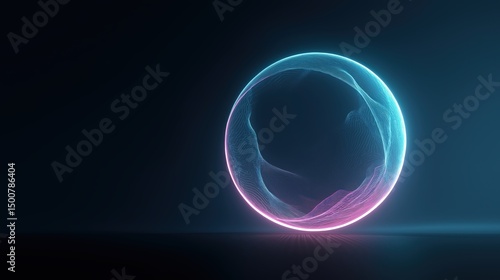 Abstract glowing circular light form