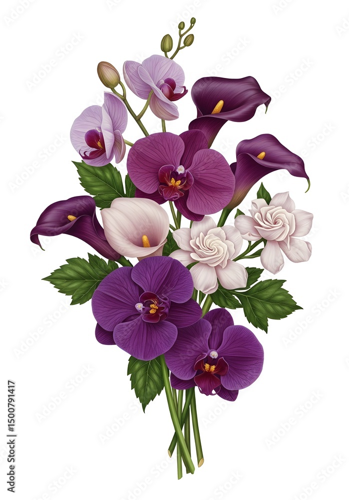 Fototapeta premium Vibrant Purple Lilac Flower Bunch - Garden Theme