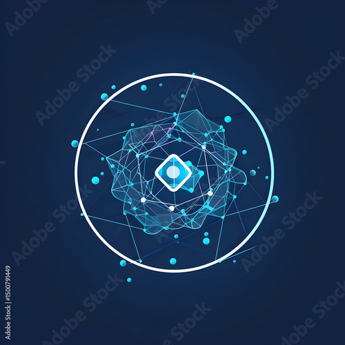 Abstract Blue Network Illustration