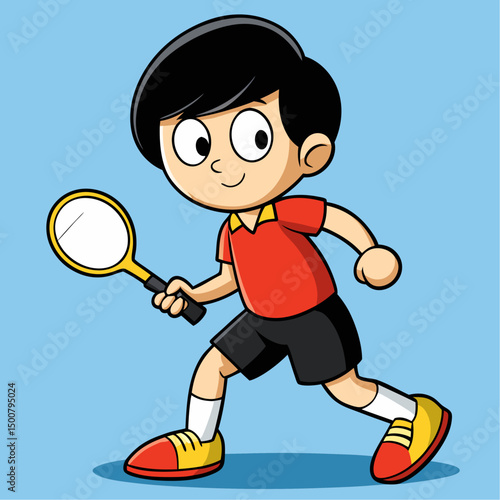 boy playing tennis