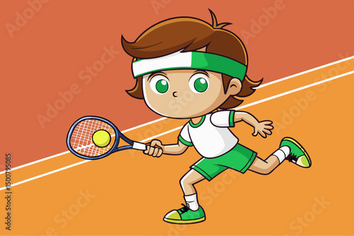 tennis player cartoon