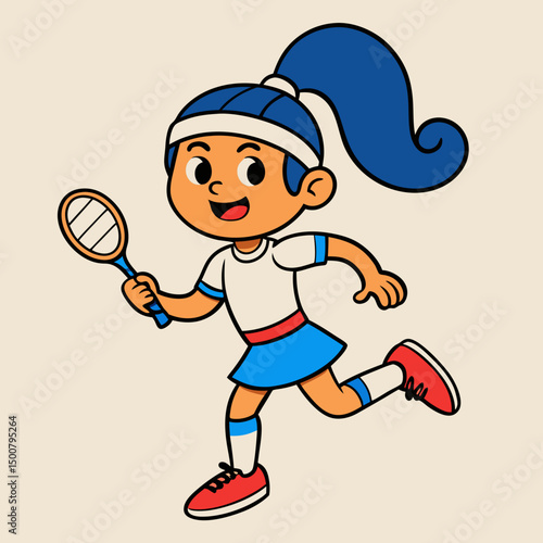 boy playing tennis