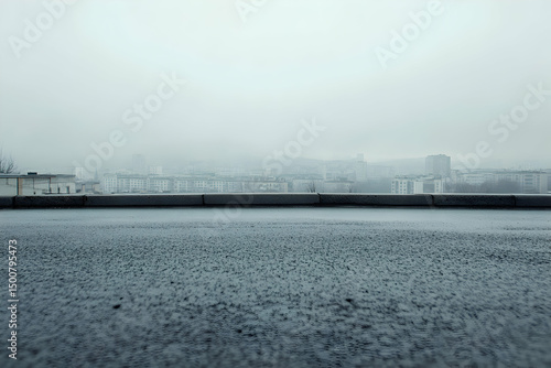 Wallpaper Mural Rainy Cityscape View from Rooftop Torontodigital.ca