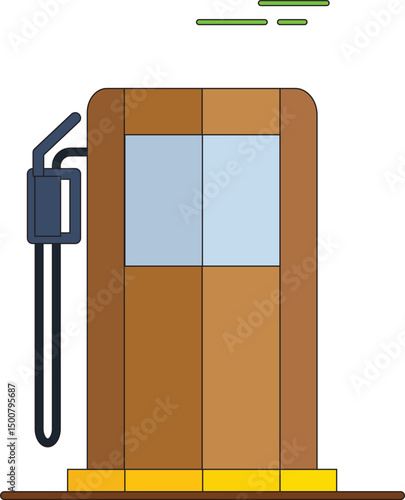 gas station design vector illustration sketch