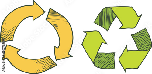 sketch drawing illustration vector design collection icon logo symbol recycling material