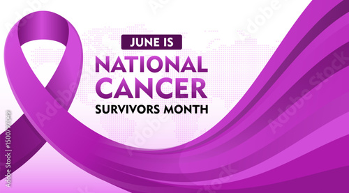 National Cancer Survivors Month background. observed every year in June. Holiday concept. Suitable for banner, card, poster, placard, template