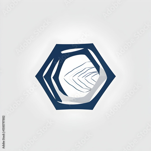 Abstract Hexagon Tunnel Illustration