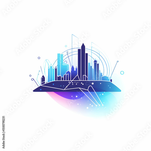 Abstract Cityscape Illustration