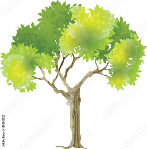 sketch of vector illustration of tree plant design for greening city park