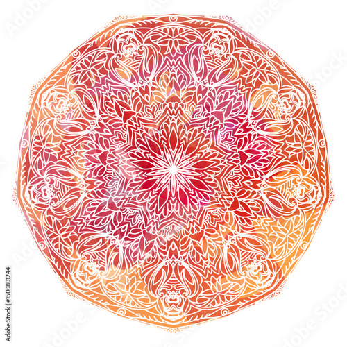 vector abstract pattern Mandala art. Clipart isolated on white background