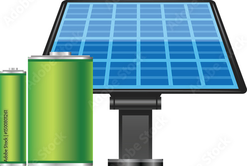 vector illustration drawing sketch of light capture device design for solar power plant