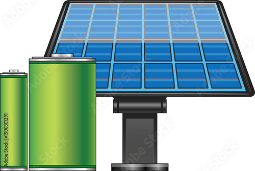 vector illustration drawing sketch of light capture device design for solar power plant 