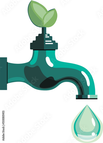 water drop logo icon design vector illustration sketch image is very valuable for nature conservation