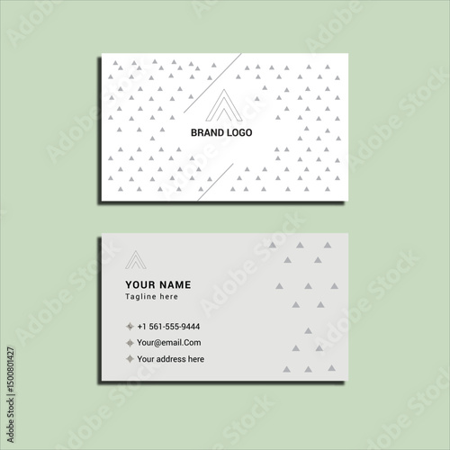 minimalist business card design template with geometric pattern