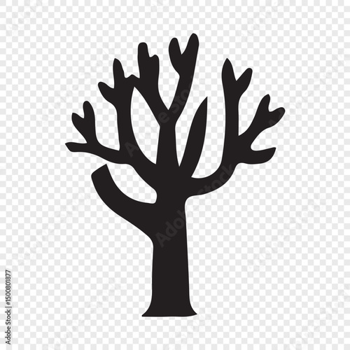 vector tree silhouette. tree vector illustration