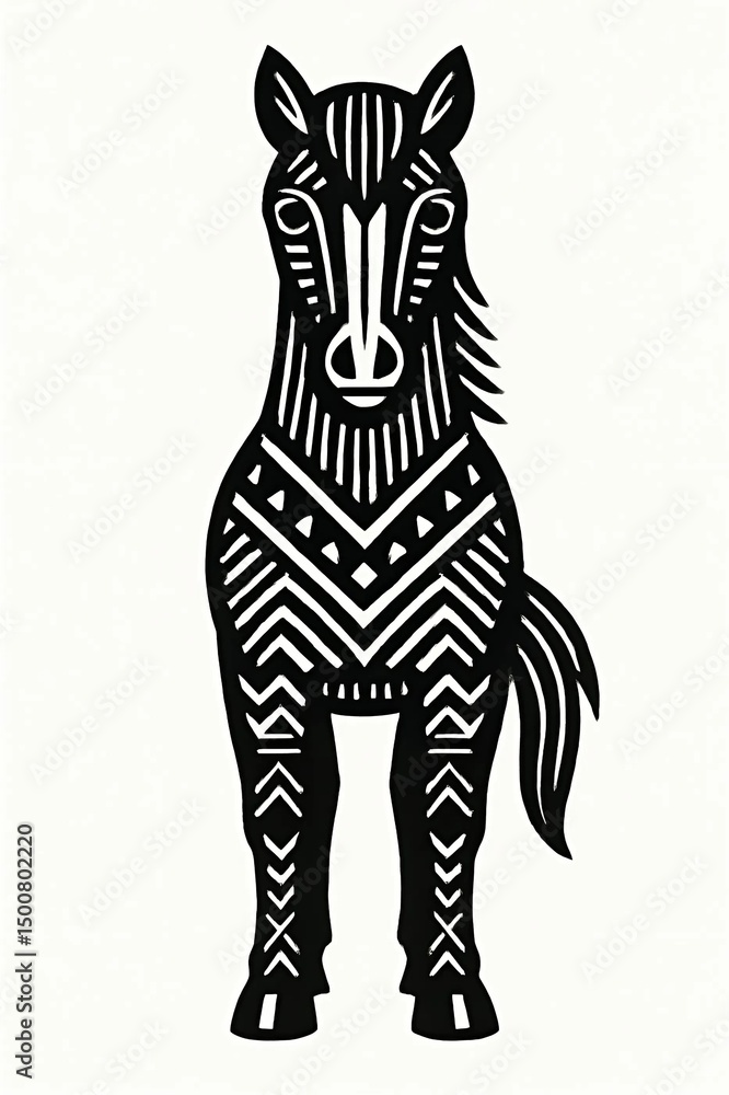 Fototapeta premium Horse illustration on white background