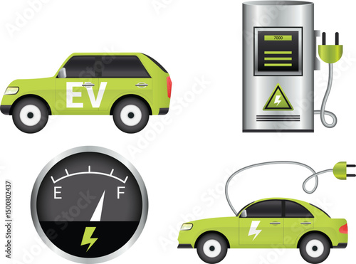 sketch illustration vector design of electric car transportation vehicle to support environmental preservation