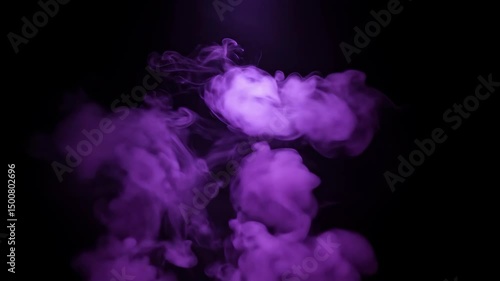 Abstract Purple Smoke Ethereal Vapor, Dark Background