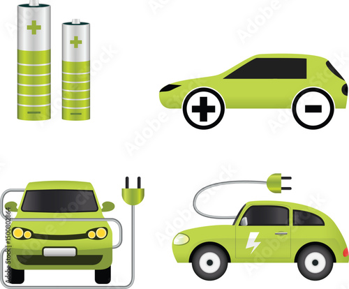 sketch illustration vector design of electric car transportation vehicle to support environmental preservation