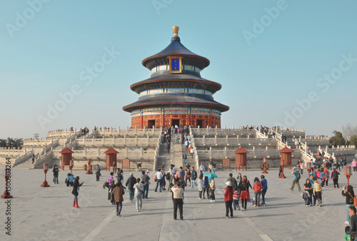 Photography This image showcases the iconic hall of prayer for god heaven's in the temple of heaven complex located china