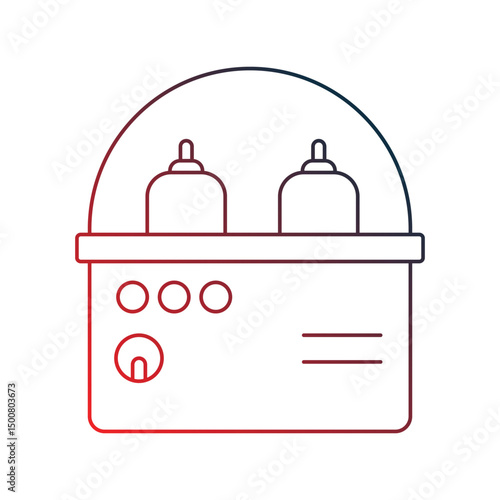 pasteurisation gradient outline icon with white background vector stock illustration