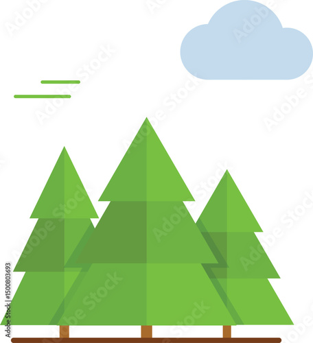 sketch illustration vector design of urban forest as a guardian of natural ecosystem