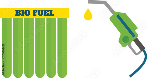 sketch image illustration vector design icon logo symbol use of bio fuel to support environmental conservation