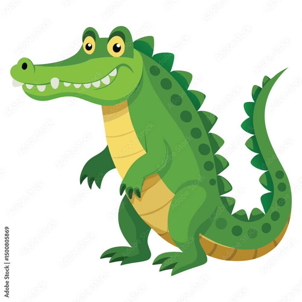 Naklejka premium Clumsy crocodile