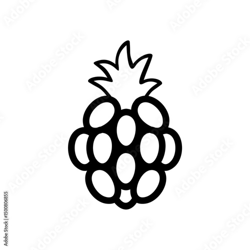 hand-drawn salmonberry icon illustration