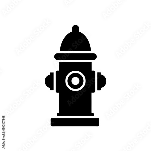 Fire hydrant icon vector flat clean look isolated