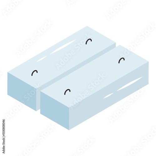 Unique design icon of concrete block 