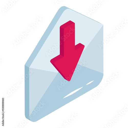 Creative design icon of mail download 