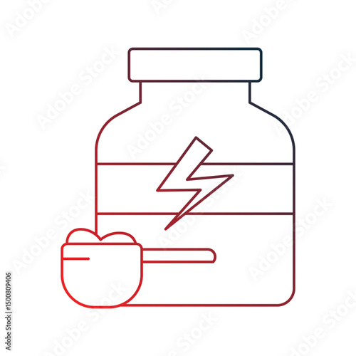 whey gradient outline icon with white background vector stock illustration