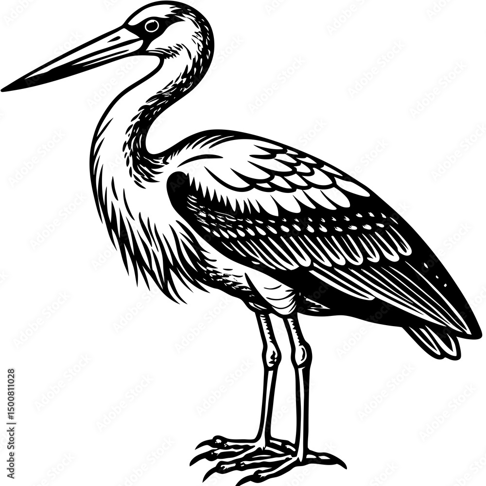 Obraz premium heron on a branch