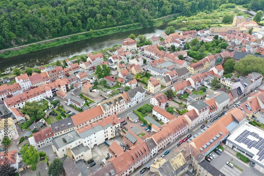 Fototapeta premium Grimma | Luftbilder von der Stadt Grimma