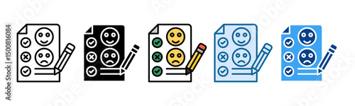 Feedback & Surveys Icon Set Multiple Style Collection