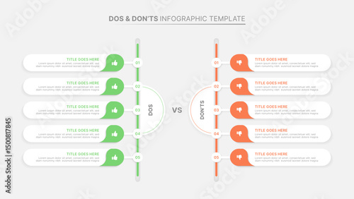 Dos and Don’ts Comparison Infographic Design Template