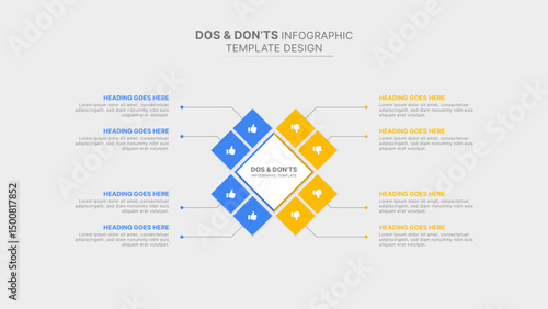 Dos and Don’ts Comparison Infographic Design Template