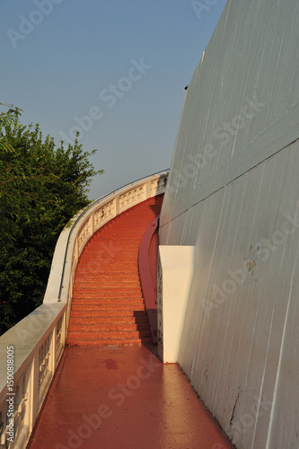 Photography Stairs at Wat Saket, also known as the Temple of the Golden Mount, in Bangkok, Thailand