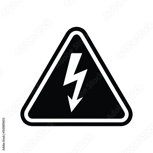 Voltage Warning Sign icon vector. Electrical hazard caution symbol for safety alerts, high voltage danger illustration Free Download Voltage Warning Sign icon vector. Electrical hazard caution symbol for safety alerts, high voltage danger illustration - GFXLoad