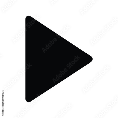 Play icon vector. Media control symbol, start button for video players, music apps, or streaming service interfaces