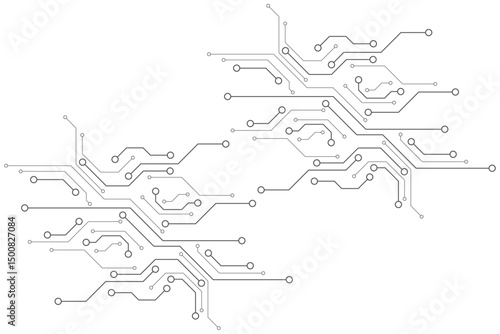 Abstract digital background with technology circuit board texture. Electronic motherboard illustration. Communication and engineering concept. Vector illustration