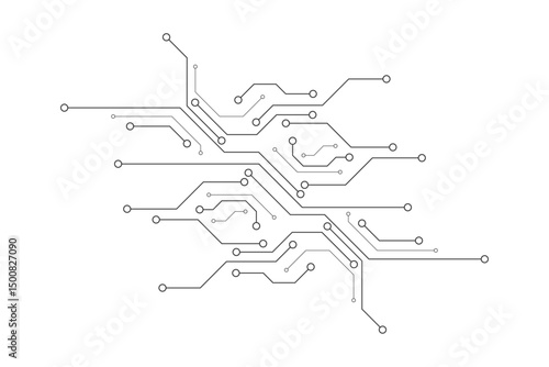 Abstract digital background with technology circuit board texture. Electronic motherboard illustration. Communication and engineering concept. Vector illustration