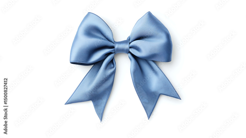 Silky blue ribbon isolated on white background Silky blue ribbon isolated on white background