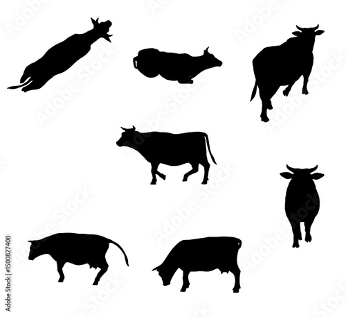 Cow silhouettes 